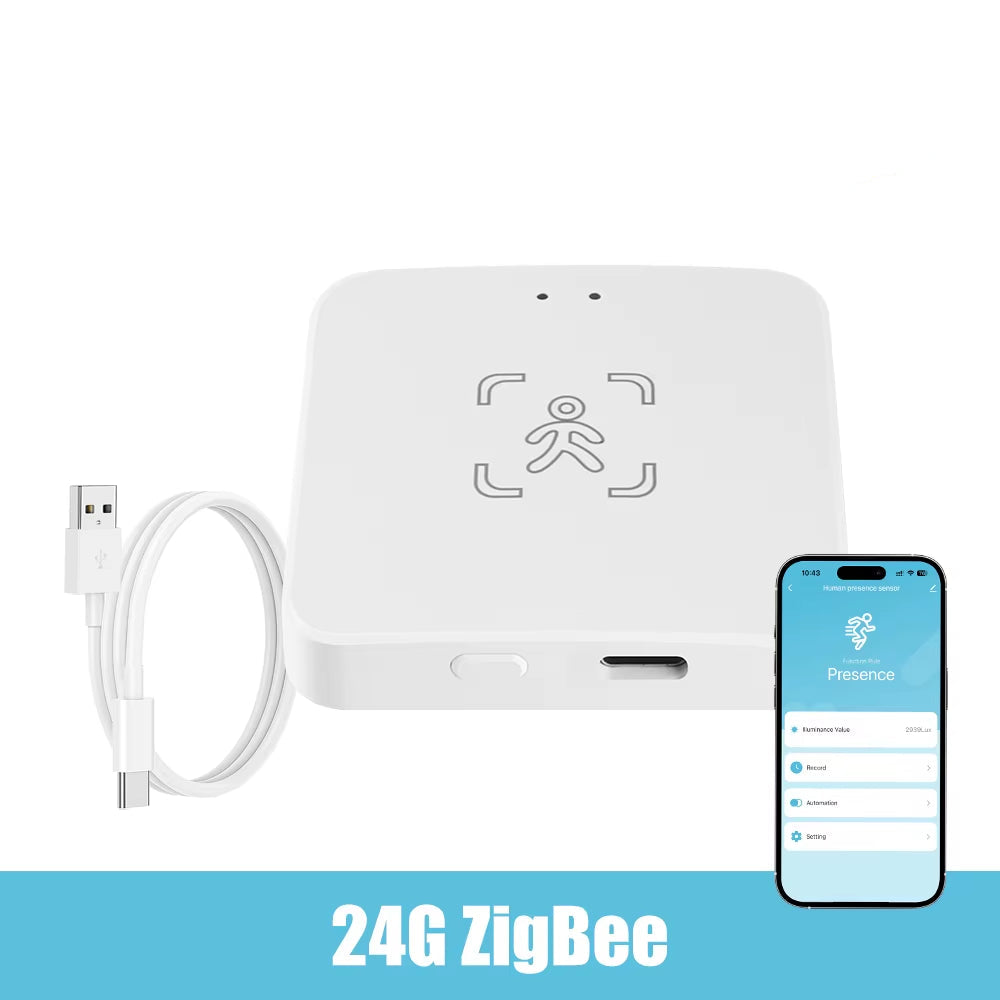 Tuya Wifi /Zigbee Human Presence Detector Smart Human Body PIR Sensor Mmwave Radar Microwave Motion Sensor Intensity Detect DC5V