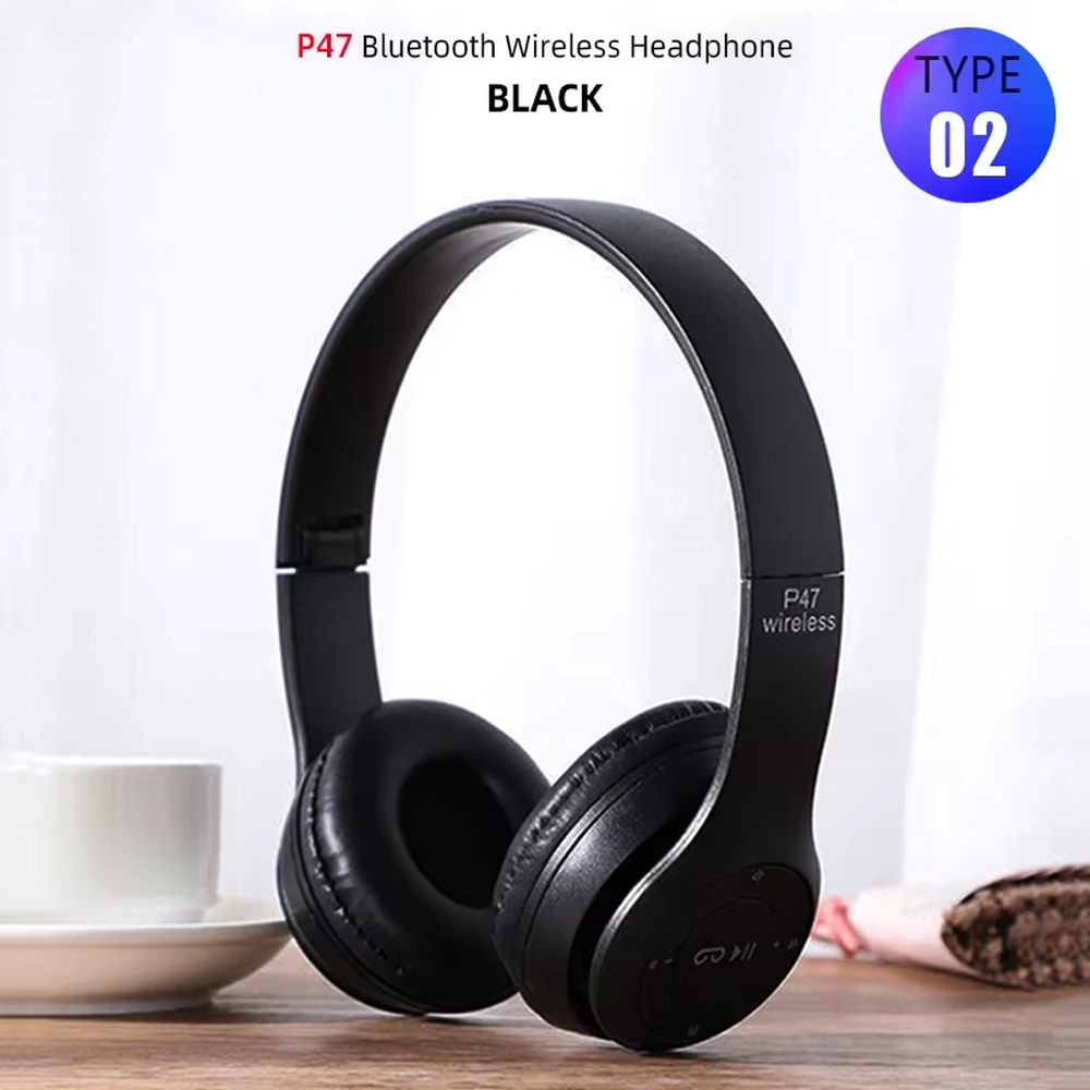 T5 Bluetooth Headphones over Ear Head Wireless Earphones with Mic Music Headset Gamer Foldable Auriculare Fone for Huawei Iphone