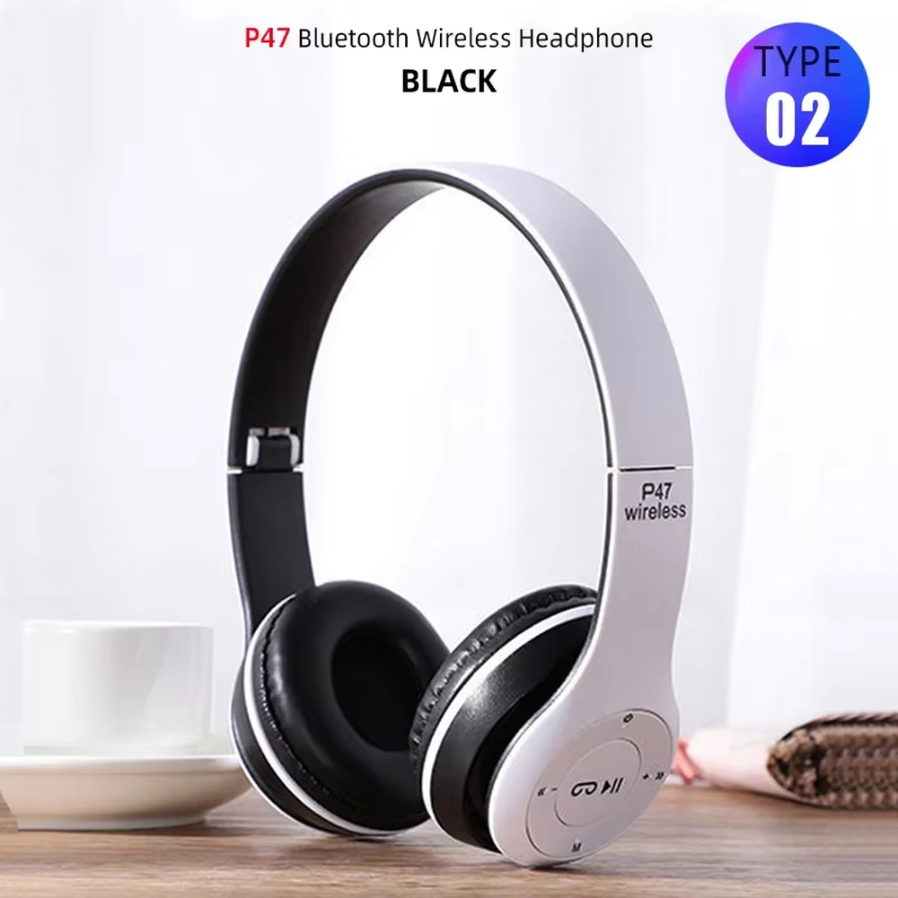 T5 Bluetooth Headphones over Ear Head Wireless Earphones with Mic Music Headset Gamer Foldable Auriculare Fone for Huawei Iphone
