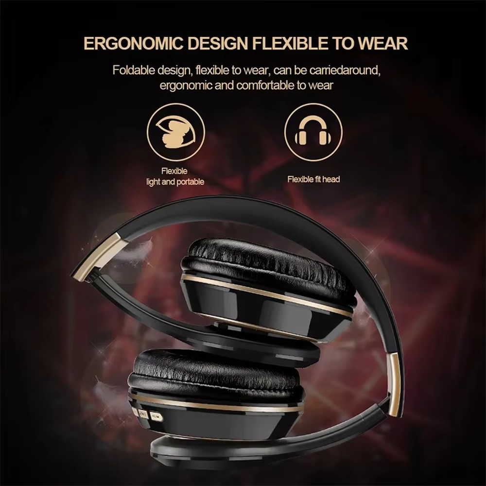 T5 Bluetooth Headphones over Ear Head Wireless Earphones with Mic Music Headset Gamer Foldable Auriculare Fone for Huawei Iphone