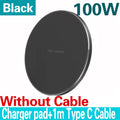 100W Fast Wireless Charger Pad for Iphone 15 14 13 12 11 Pro Max Samsung Galaxy S24 S23 S22 S20 Xiaomi Wireless Charging Station