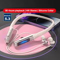 80 Hours Endurance Bluetooth Headphone with Microphone Wireless Headphones Bass Stereo Neckband Earphones Bluetooth 5.3