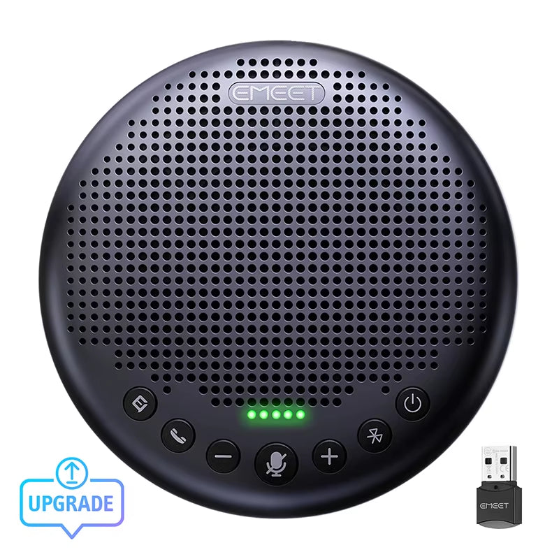 Wireless Speakerphone Bluetooth 5.3 Conference Speaker with 8 Microphones 360° Voice Pickup USB Speaker for Home/Office