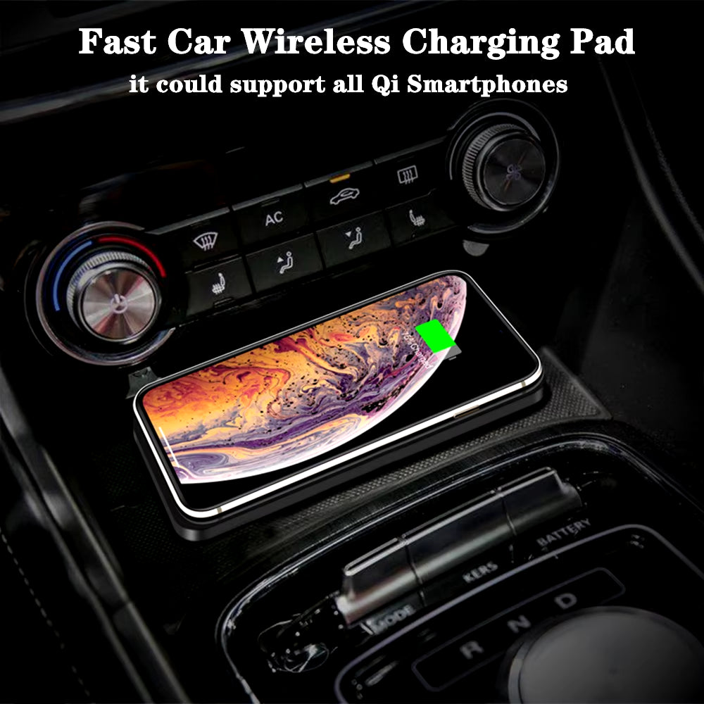 Car Wireless Charger for Iphone 16 15 15 Pro Max 14 13 12 X Samsung S24 S23 Wireless Car Charger Silicone Pad Stand Fast Charger