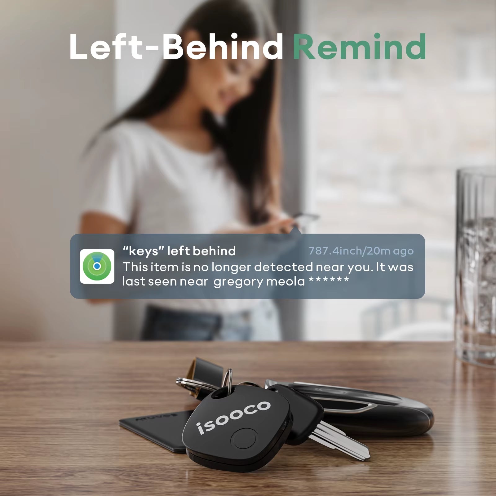 1/2/3/4Pcs  Mini Car Locator Anti-Lost Wallet Keychain Smart Tag Bluetooth Tracker Key Item Finder Use Find My (IOS Only)