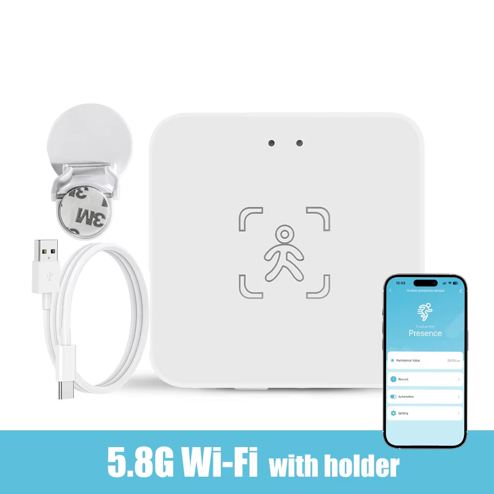 Tuya Wifi /Zigbee Human Presence Detector Smart Human Body PIR Sensor Mmwave Radar Microwave Motion Sensor Intensity Detect DC5V