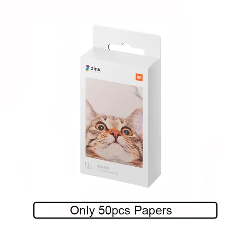 Mijia ZINK Pocket Printer Paper Self-Adhesive Photo Print 10//50/100 Sheets  Smart 3-Inch Mini Pocket Photo Printer