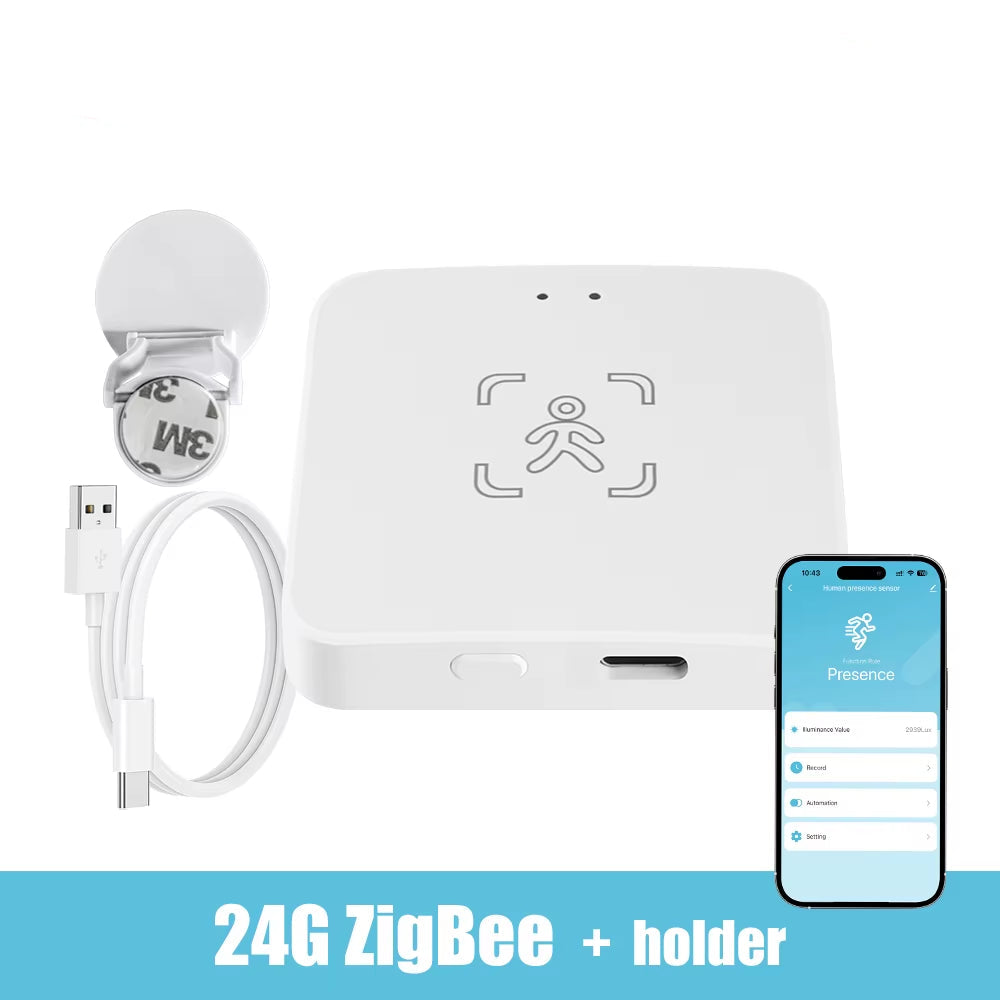 Tuya Wifi /Zigbee Human Presence Detector Smart Human Body PIR Sensor Mmwave Radar Microwave Motion Sensor Intensity Detect DC5V