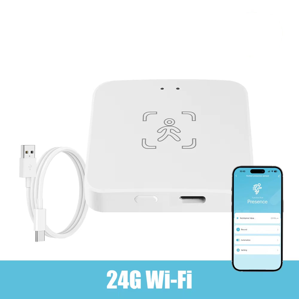 Tuya Wifi /Zigbee Human Presence Detector Smart Human Body PIR Sensor Mmwave Radar Microwave Motion Sensor Intensity Detect DC5V