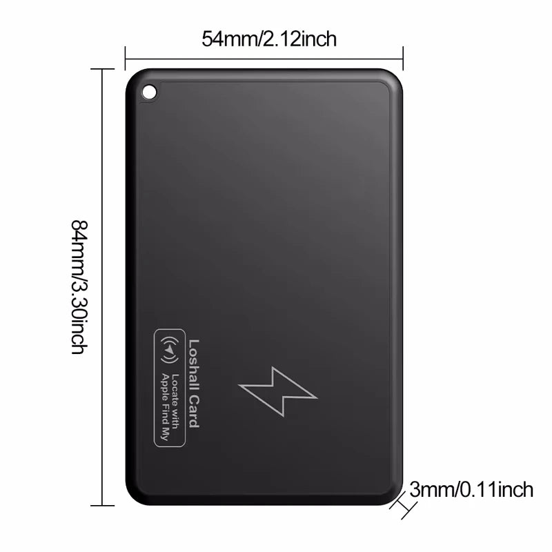 Smart Waterproof Wallet Track Card Location Wireless Charging Wallet Phone Finder Tracking Device Works for IOS Find My Tracker