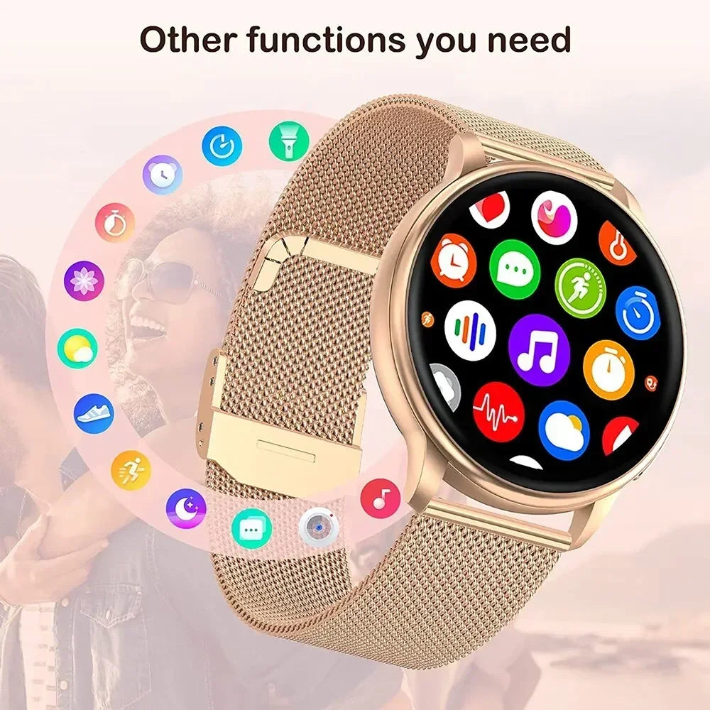 Bluetooth Call Smart Watch Women Steel Watches Men Sports Fitness Tracker Heart Rate Smartwatch for Android IOS G35