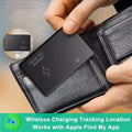 Smart Waterproof Wallet Track Card Location Wireless Charging Wallet Phone Finder Tracking Device Works for IOS Find My Tracker