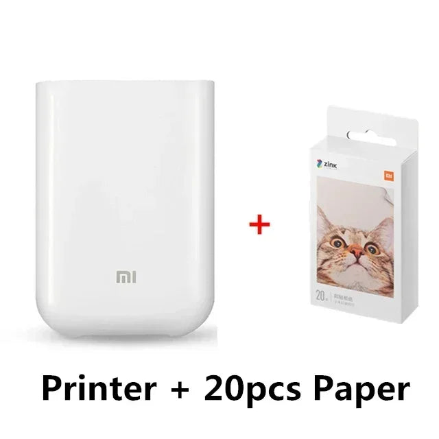 New Original Portable Mini  Pocket Photo Printer Wireless Bluetooth Thermal Print AR Video Mijia ZINK Self-Adhesive Color
