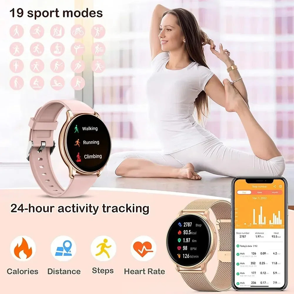 Bluetooth Call Smart Watch Women Steel Watches Men Sports Fitness Tracker Heart Rate Smartwatch for Android IOS G35