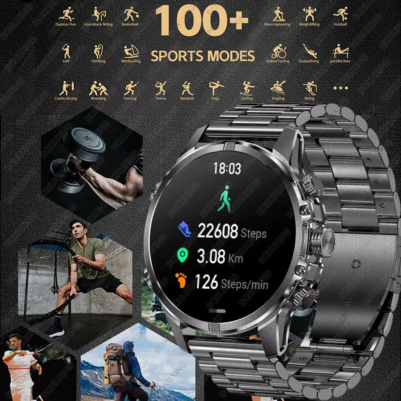 2025 New for Xiaomi Military Smart Watch Men IP68 Waterproof Outdoor Sports Fitness Tracker Health Monitor BT Call Smart Watch