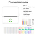 Mini Portabl Printer Inkless Sticker Maker, Free Cut Small Pocket Printer, Portable Thermal Printer for Photo Journal Notes Memo