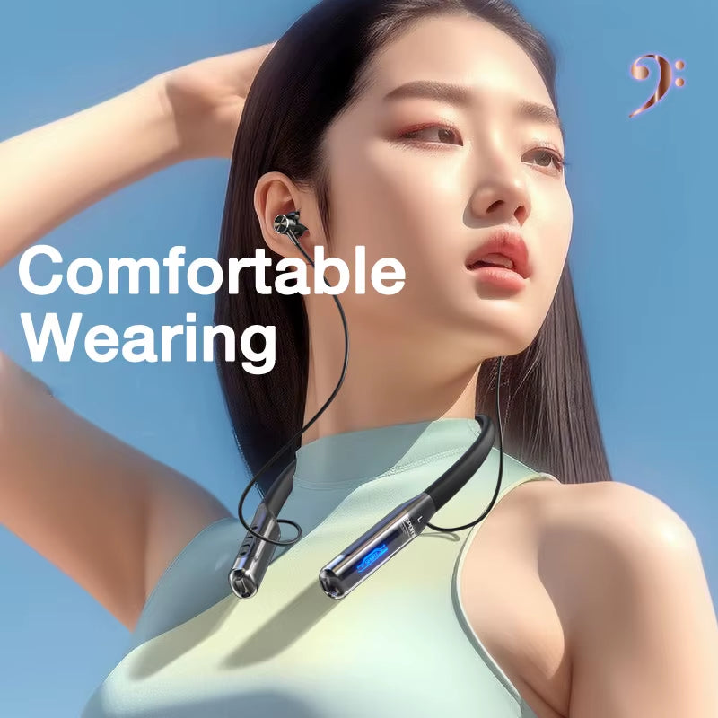 80 Hours Endurance Bluetooth Headphone with Microphone Wireless Headphones Bass Stereo Neckband Earphones Bluetooth 5.3