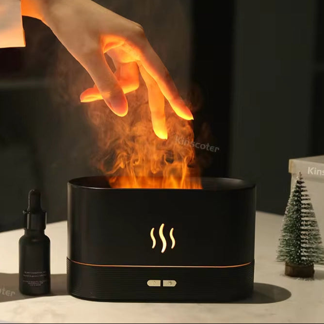 Aroma Diffuser Air Humidifier Ultrasonic Cool Mist Maker Fogger Led Essential Oil Flame Lamp Difusor