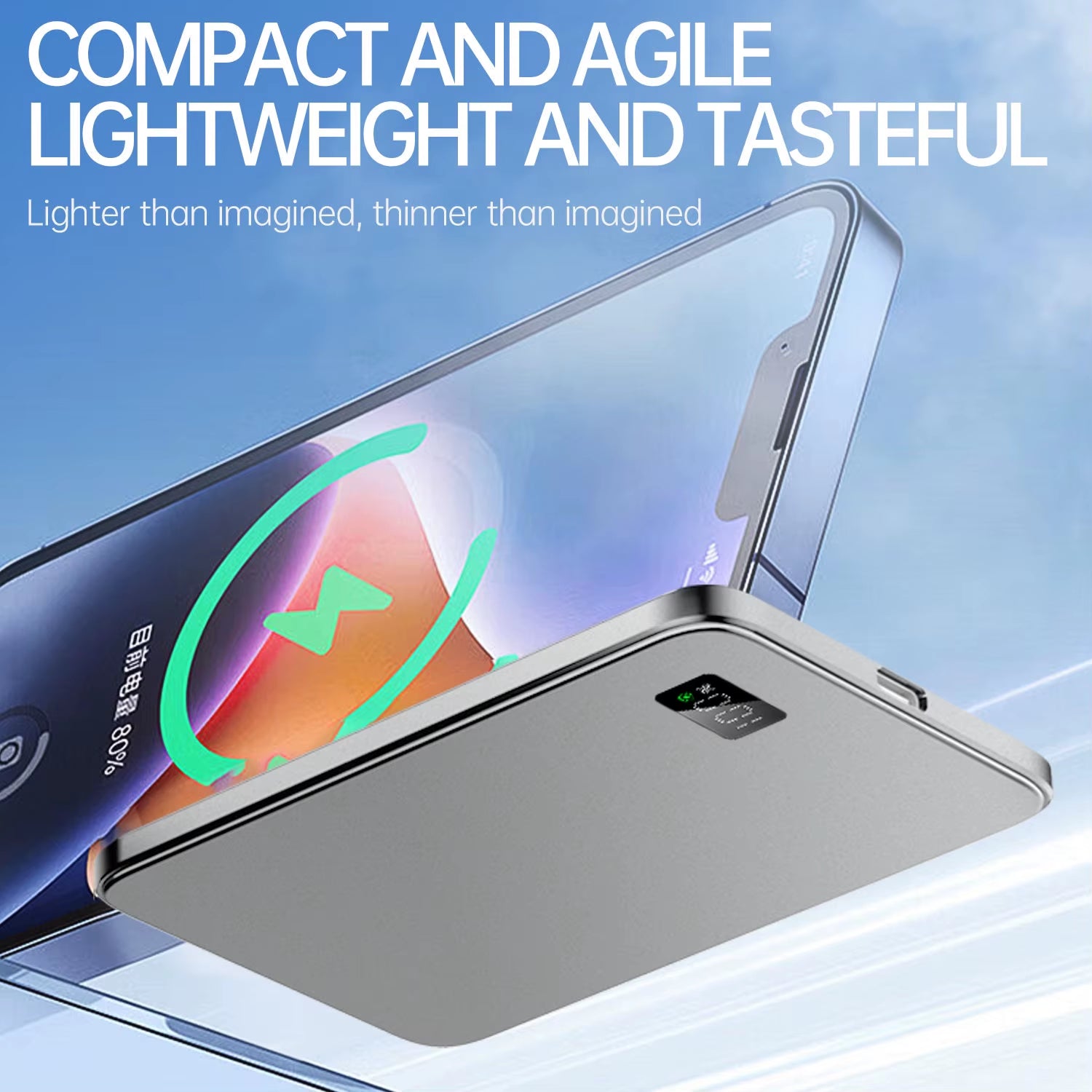10000Mah Ultra Thin Power Bank for Magsafe,Magnetic Wireless Fast Charging Macsafe Portable Battery for Iphone Xiaomi Samsung