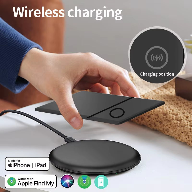 Wallet GPS Tracker Locator Card Finder Search Location Work Find My Bluetooth Tracking Smart Tag Card anti Lost Wireless Charge