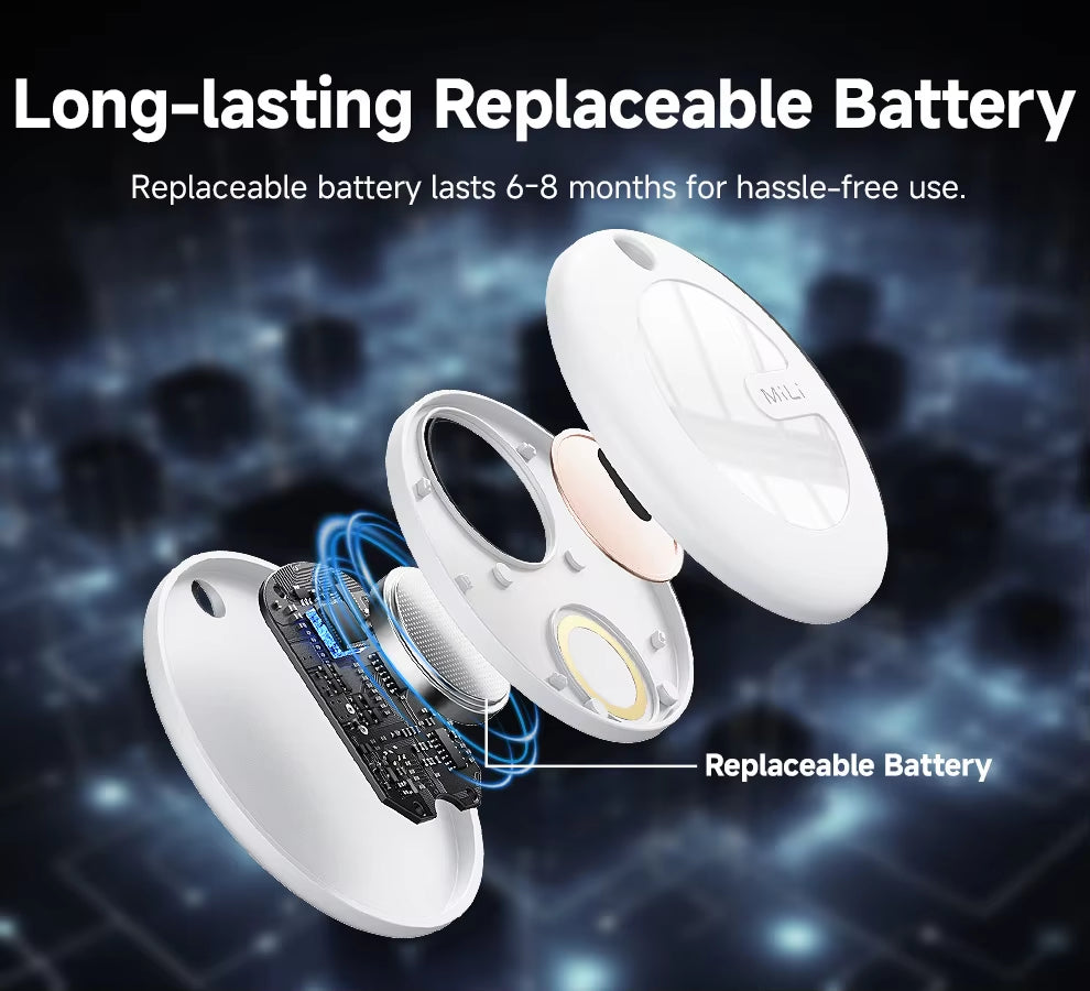 Mili Smart GPS Tracker Mitag Bluetooth Locator Anti-Lost Device Mobile Keys Pet Elderly Kids Finder Work with Android Find My