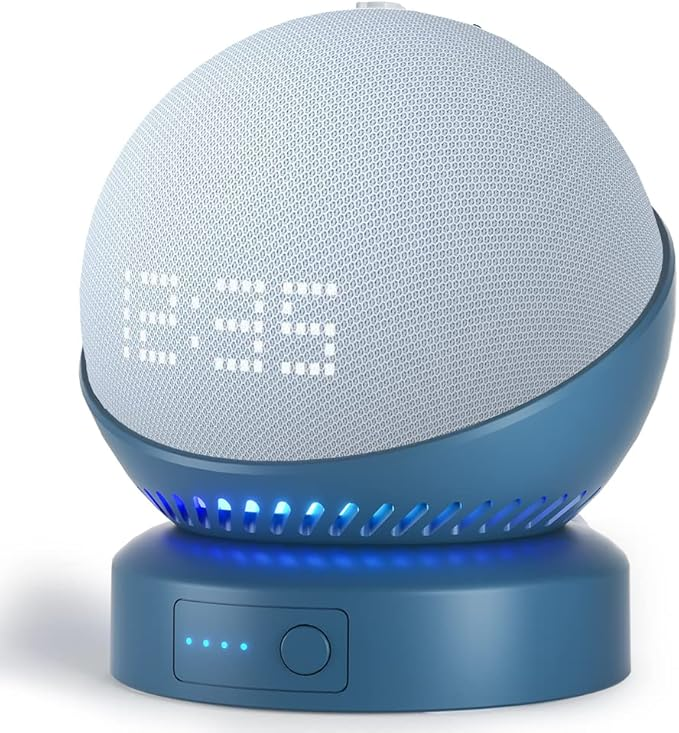 Base de Batterie Echo Dot 5200mAh Rechargeable Portable pour 5e & 4e Gen